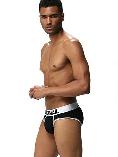 Оригинальные брифы из модала черного цвета JOCKMAIL RTJM2041-2